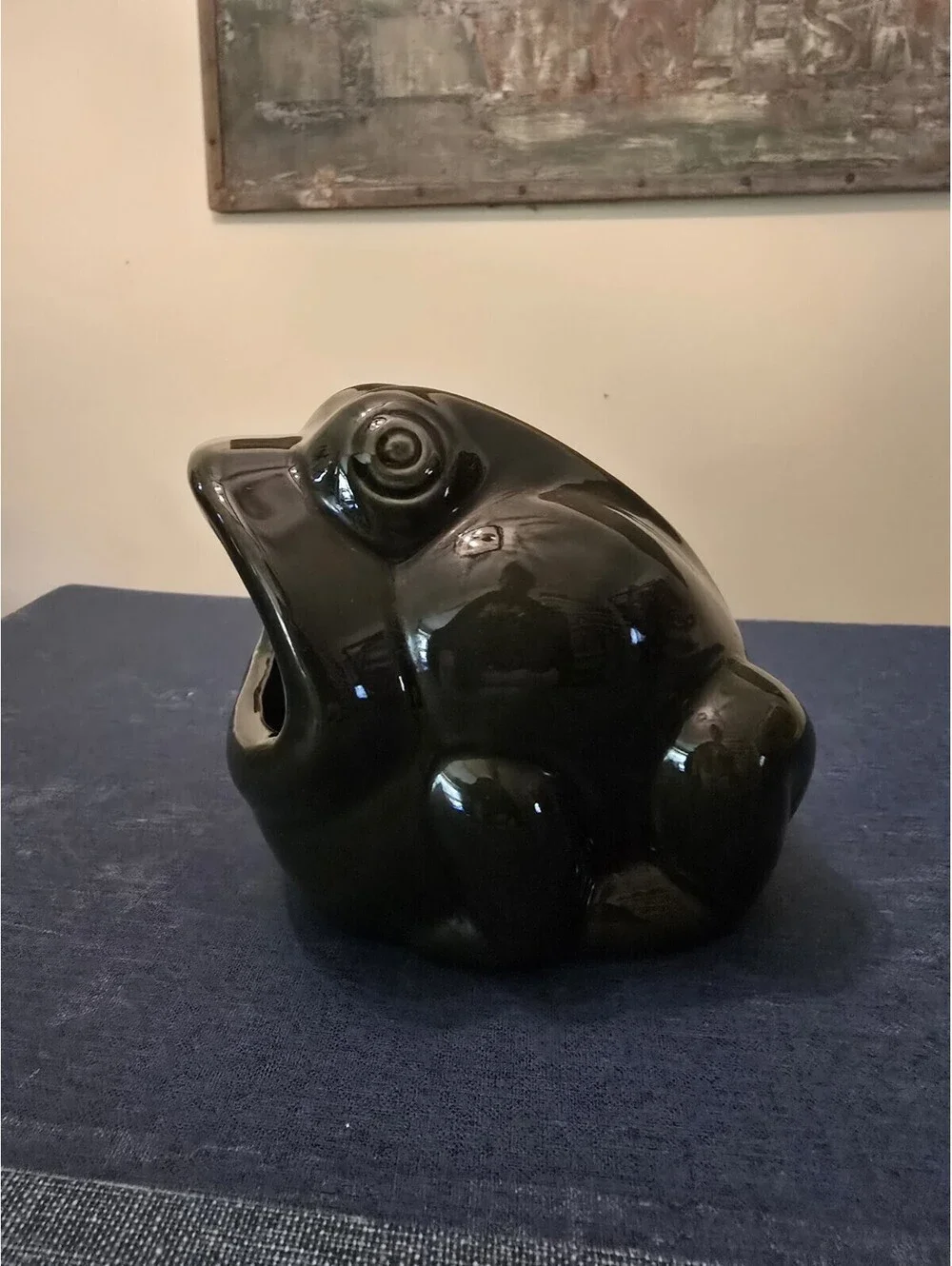 Vintage Ceramic Frog Sponge Holder